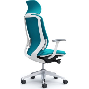 シルフィー固定肘 背クッションEXハイ ホワイトボディ ハンガー無 ランバー無 アルミ脚 オカムラ(岡村製作所)