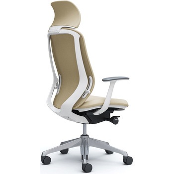 シルフィー固定肘 背クッションEXハイ ホワイトボディ ハンガー無 ランバー無 アルミ脚 オカムラ(岡村製作所)