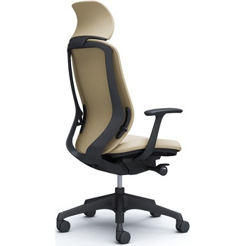 シルフィー固定肘 背クッションEXハイ ブラックボディ ハンガー無 ランバー無 樹脂脚 オカムラ(岡村製作所)