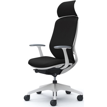 シルフィー固定肘 背クッションEXハイ ホワイトボディ ハンガー無 ランバー無 樹脂脚 オカムラ(岡村製作所)