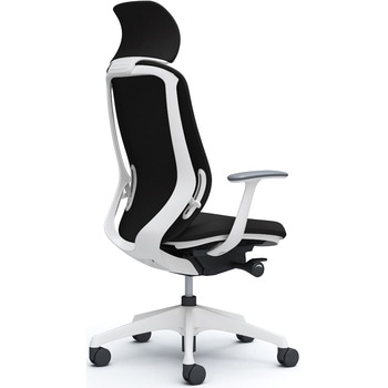 シルフィー固定肘 背クッションEXハイ ホワイトボディ ハンガー無 ランバー無 樹脂脚 オカムラ(岡村製作所)