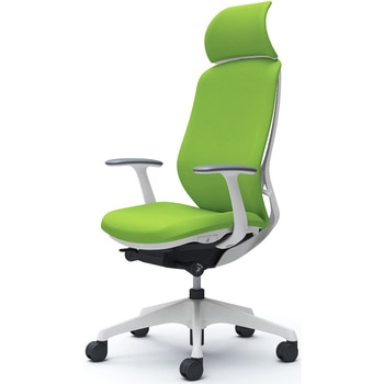 シルフィー固定肘 背クッションEXハイ ホワイトボディ ハンガー無 ランバー無 樹脂脚 オカムラ(岡村製作所)