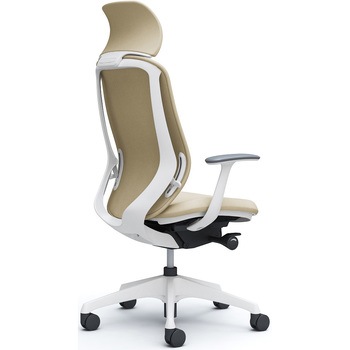 シルフィー固定肘 背クッションEXハイ ホワイトボディ ハンガー無 ランバー無 樹脂脚 オカムラ(岡村製作所)