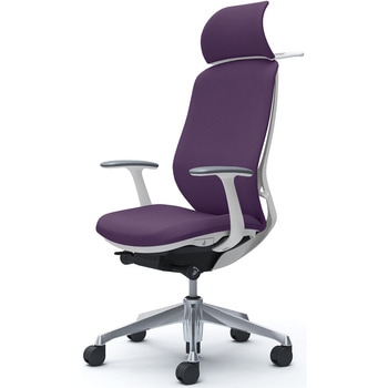 シルフィー固定肘 背クッションEXハイ ホワイトボディ ハンガー有 ランバー無 アルミ脚 オカムラ(岡村製作所)