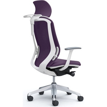 シルフィー固定肘 背クッションEXハイ ホワイトボディ ハンガー有 ランバー無 アルミ脚 オカムラ(岡村製作所)