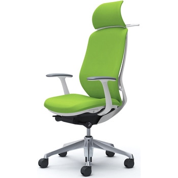 シルフィー固定肘 背クッションEXハイ ホワイトボディ ハンガー有 ランバー無 アルミ脚 オカムラ(岡村製作所)