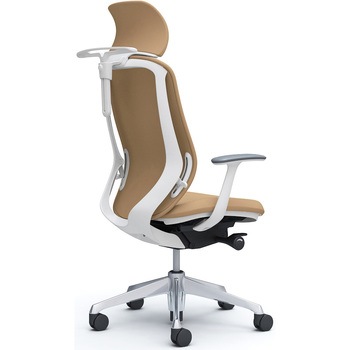 シルフィー固定肘 背クッションEXハイ ホワイトボディ ハンガー有 ランバー無 アルミ脚 オカムラ(岡村製作所)