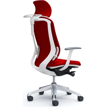 シルフィー固定肘 背クッションEXハイ ホワイトボディ ハンガー有 ランバー無 アルミ脚 オカムラ(岡村製作所)