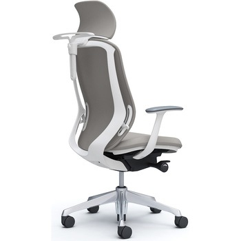 シルフィー固定肘 背クッションEXハイ ホワイトボディ ハンガー有 ランバー無 アルミ脚 オカムラ(岡村製作所)