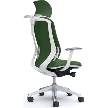 シルフィー固定肘 背クッションEXハイ ホワイトボディ ハンガー有 ランバー無 アルミ脚 オカムラ(岡村製作所)