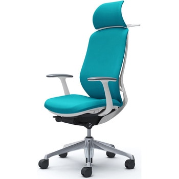 シルフィー固定肘 背クッションEXハイ ホワイトボディ ハンガー有 ランバー無 アルミ脚 オカムラ(岡村製作所)