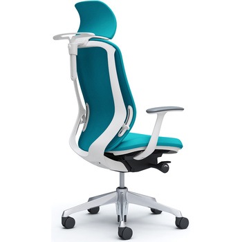 シルフィー固定肘 背クッションEXハイ ホワイトボディ ハンガー有 ランバー無 アルミ脚 オカムラ(岡村製作所)