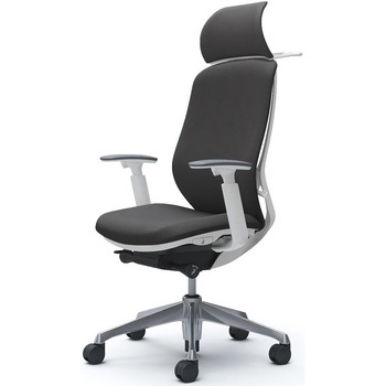 シルフィー固定肘 背クッションEXハイ ホワイトボディ ハンガー有 ランバー無 アルミ脚 オカムラ(岡村製作所)