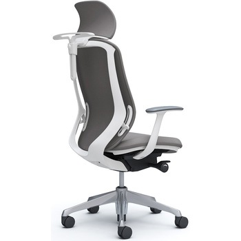 シルフィー固定肘 背クッションEXハイ ホワイトボディ ハンガー有 ランバー無 アルミ脚 オカムラ(岡村製作所)