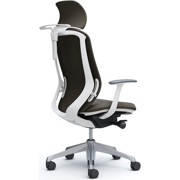 シルフィー固定肘 背クッションEXハイ ホワイトボディ ハンガー有 ランバー無 アルミ脚 オカムラ(岡村製作所)