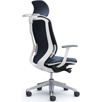 シルフィー固定肘 背クッションEXハイ ホワイトボディ ハンガー有 ランバー無 アルミ脚 オカムラ(岡村製作所)