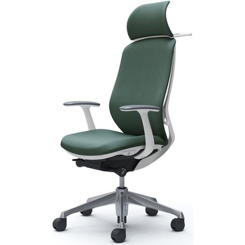 シルフィー固定肘 背クッションEXハイ ホワイトボディ ハンガー有 ランバー無 アルミ脚 オカムラ(岡村製作所)