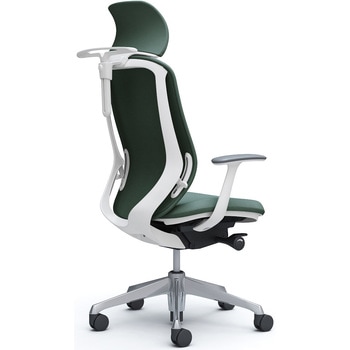 シルフィー固定肘 背クッションEXハイ ホワイトボディ ハンガー有 ランバー無 アルミ脚 オカムラ(岡村製作所)