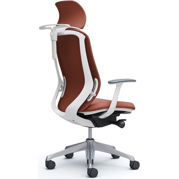 シルフィー固定肘 背クッションEXハイ ホワイトボディ ハンガー有 ランバー無 アルミ脚 オカムラ(岡村製作所)