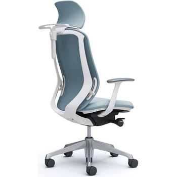 シルフィー固定肘 背クッションEXハイ ホワイトボディ ハンガー有 ランバー無 アルミ脚 オカムラ(岡村製作所)