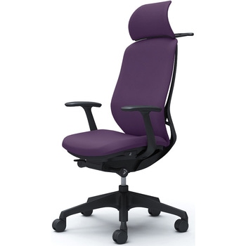 シルフィー固定肘 背クッションEXハイ ブラックボディ ハンガー有 ランバー無 樹脂脚 オカムラ(岡村製作所)