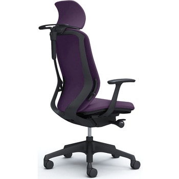 シルフィー固定肘 背クッションEXハイ ブラックボディ ハンガー有 ランバー無 樹脂脚 オカムラ(岡村製作所)