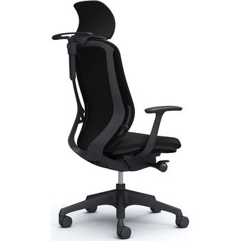 シルフィー固定肘 背クッションEXハイ ブラックボディ ハンガー有 ランバー無 樹脂脚 オカムラ(岡村製作所)