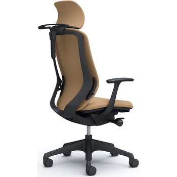 シルフィー固定肘 背クッションEXハイ ブラックボディ ハンガー有 ランバー無 樹脂脚 オカムラ(岡村製作所)