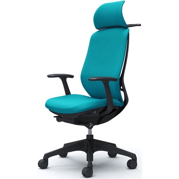 シルフィー固定肘 背クッションEXハイ ブラックボディ ハンガー有 ランバー無 樹脂脚 オカムラ(岡村製作所)