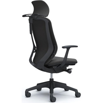 シルフィー固定肘 背クッションEXハイ ブラックボディ ハンガー有 ランバー無 樹脂脚 オカムラ(岡村製作所)