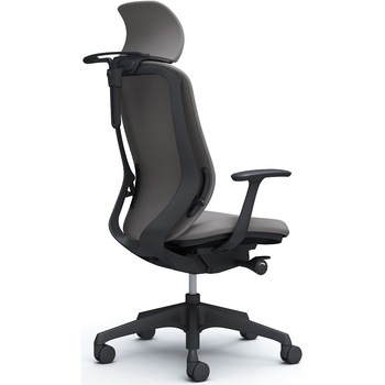 シルフィー固定肘 背クッションEXハイ ブラックボディ ハンガー有 ランバー無 樹脂脚 オカムラ(岡村製作所)