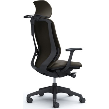 シルフィー固定肘 背クッションEXハイ ブラックボディ ハンガー有 ランバー無 樹脂脚 オカムラ(岡村製作所)