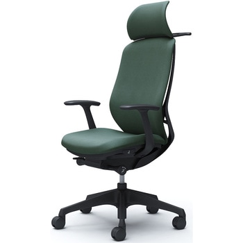 シルフィー固定肘 背クッションEXハイ ブラックボディ ハンガー有 ランバー無 樹脂脚 オカムラ(岡村製作所)