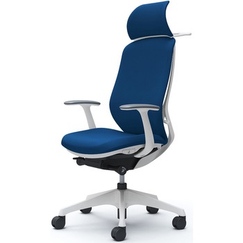 シルフィー固定肘 背クッションEXハイ ホワイトボディ ハンガー有 ランバー無 樹脂脚 オカムラ(岡村製作所)