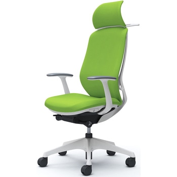 シルフィー固定肘 背クッションEXハイ ホワイトボディ ハンガー有 ランバー無 樹脂脚 オカムラ(岡村製作所)