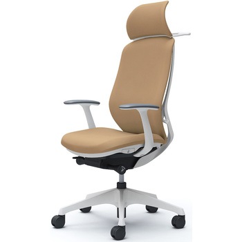 シルフィー固定肘 背クッションEXハイ ホワイトボディ ハンガー有 ランバー無 樹脂脚 オカムラ(岡村製作所)