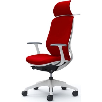 シルフィー固定肘 背クッションEXハイ ホワイトボディ ハンガー有 ランバー無 樹脂脚 オカムラ(岡村製作所)