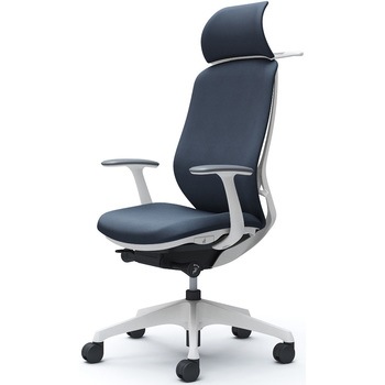 シルフィー固定肘 背クッションEXハイ ホワイトボディ ハンガー有 ランバー無 樹脂脚 オカムラ(岡村製作所)