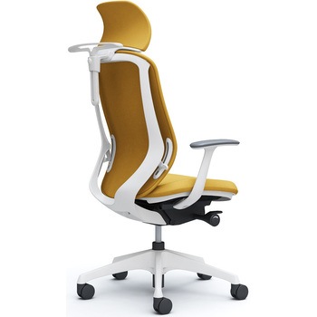 シルフィー固定肘 背クッションEXハイ ホワイトボディ ハンガー有 ランバー無 樹脂脚 オカムラ(岡村製作所)