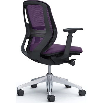 シルフィー 可動肘 背メッシュ ロー ブラックボディ ハンガー無 ランバー有 アルミ脚 - オカムラ(岡村製作所)