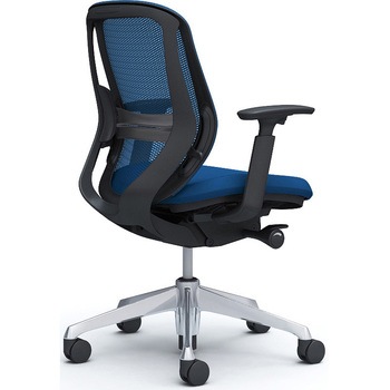 シルフィー 可動肘 背メッシュ ロー ブラックボディ ハンガー無 ランバー有 アルミ脚 - オカムラ(岡村製作所)