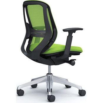 シルフィー 可動肘 背メッシュ ロー ブラックボディ ハンガー無 ランバー有 アルミ脚 - オカムラ(岡村製作所)