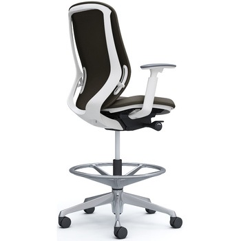 シルフィー 可動肘 背クッション ハイ ハイチェア ホワイトボディ ハンガー無 ランバー無 アルミ脚 オカムラ(岡村製作所)