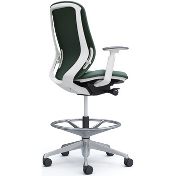 シルフィー 可動肘 背クッション ハイ ハイチェア ホワイトボディ ハンガー無 ランバー無 アルミ脚 オカムラ(岡村製作所)