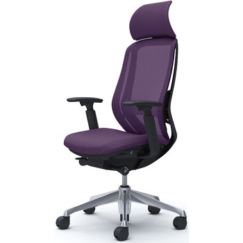 シルフィー 可動肘 背メッシュEXハイ ブラックボディ ハンガー無 ランバー有 アルミ脚 - オカムラ(岡村製作所)