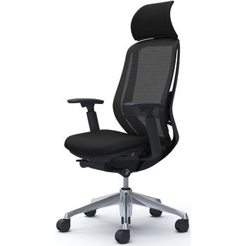 シルフィー 可動肘 背メッシュEXハイ ブラックボディ ハンガー無 ランバー有 アルミ脚 - オカムラ(岡村製作所)