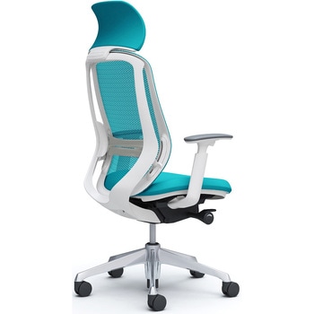 シルフィー可動肘 背メッシュEXハイ ホワイトボディ ハンガー無 ランバー有 アルミ脚 - オカムラ(岡村製作所)