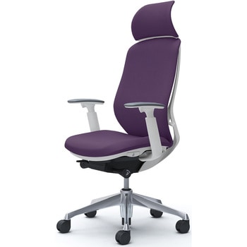 シルフィー可動肘 背クッションEXハイ ホワイトボディ ハンガー無 ランバー無 アルミ脚 オカムラ(岡村製作所)