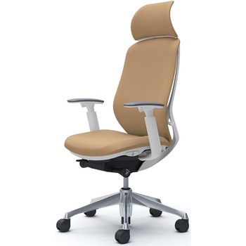 シルフィー可動肘 背クッションEXハイ ホワイトボディ ハンガー無 ランバー無 アルミ脚 オカムラ(岡村製作所)