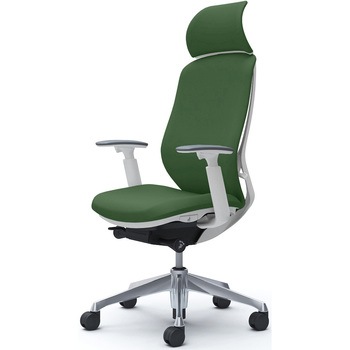 シルフィー可動肘 背クッションEXハイ ホワイトボディ ハンガー無 ランバー無 アルミ脚 オカムラ(岡村製作所)